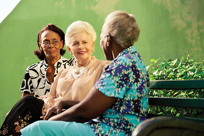 continuum care discussion, aging women, senior community