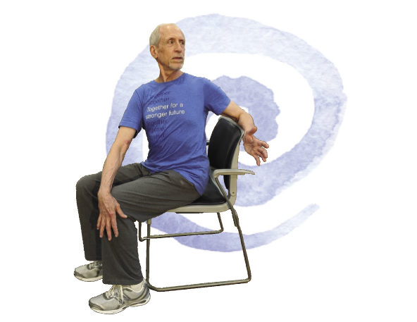 seated twist pose chair yoga
