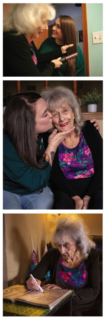 Kris McCabe with her grandmother, Mary Padovani. Photos by Jim Vondruska