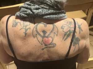 Clarice Coletta with tattoos