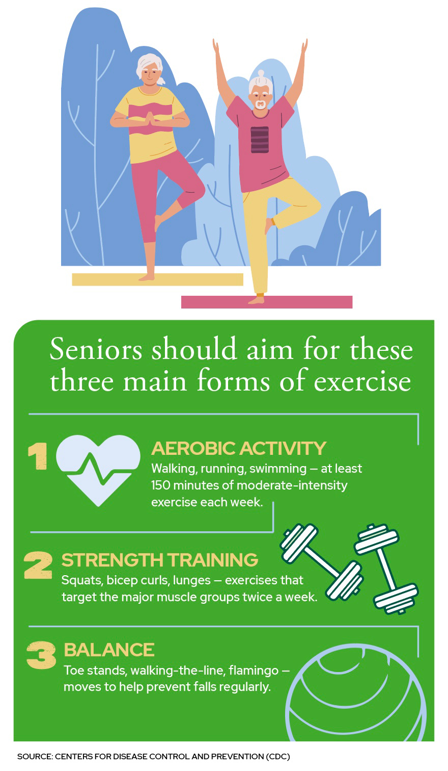 Senior fitness infographic