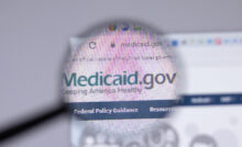 Medicaid website seen on a computer monitor