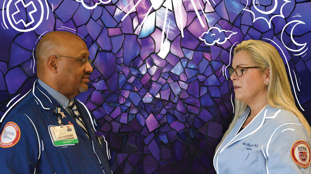 Chaplain Michael Hayes discusses having difficult conversations about preparing for the end of life with doctor Julie Fitzgerald