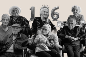 Collage of centenarians featured in the Summer/Fall issue of Caregiving magazine