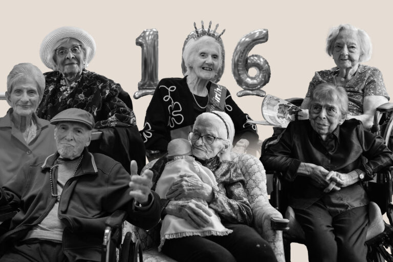 Collage of centenarians featured in the Summer/Fall issue of Caregiving magazine