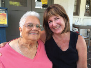 Frances Clark (left) with Kathleen Aharoni