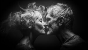 Romantic senior couple pictured. Sexual health for seniors and the risk for STIs.