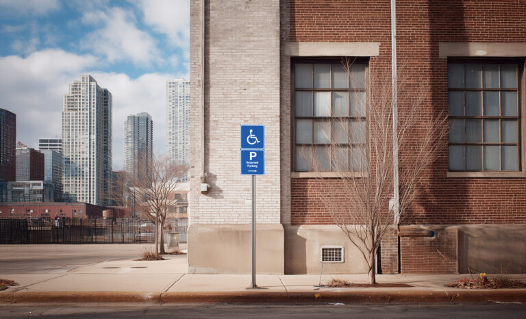 Disabled parking sign