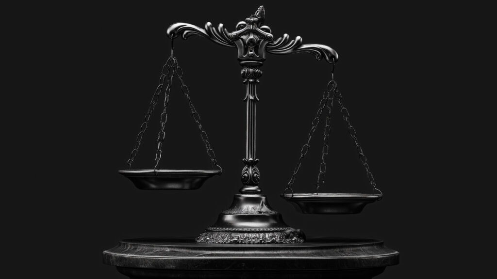 Scales of justice. Legal updates.